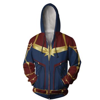 Captain Marvel cosplay jacket 3D sweatshirt