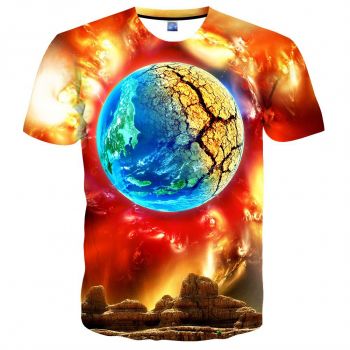 red Earth series pattern syaimn neutral printed T-shirt 