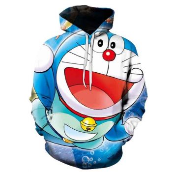3D Printed Doraemon Hoodies &#8211; Casual Hooded Streetwear