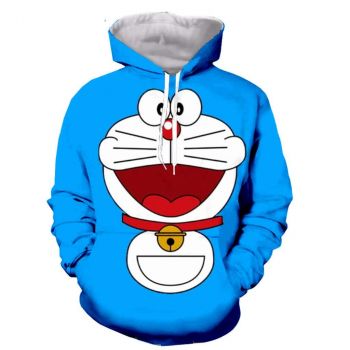 Anime 3D Printed Doraemon Hoodies Sweatshirts Pullover Zip Up
