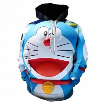 Anime Doraemon Casual Hoodies &#8211; 3D Printed Hooded Streetwear