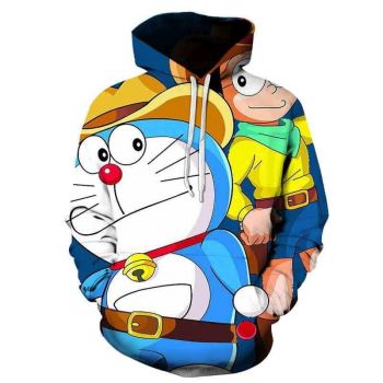 Anime Doraemon Hoodies &#8211; 3D Printed Casual Hooded Streetwear