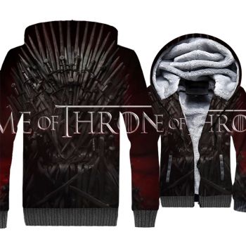 Game of Thrones Jackets &#8211; Game of Thrones Series Movie Logo Super Cool 3D Fleece Jacket