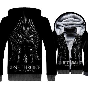 Game of Thrones Jackets &#8211; Game of Thrones Series One Throne Super Cool 3D Fleece Jacket