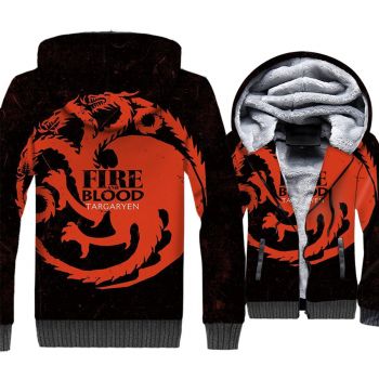 Game of Thrones Jackets &#8211; Game of Thrones Series Taglian Family Logo Super Cool 3D Fleece Jacket