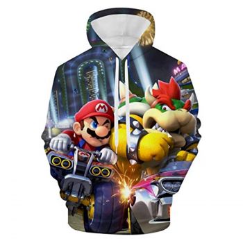 Mario Hoodie &#8211; Mario and Luigi 3D Print Hooded Pullover Sweatshirt