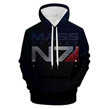 Mass Effect Hoodie &#8211; N7 3D Print Long Sleeve Hooded Jumper