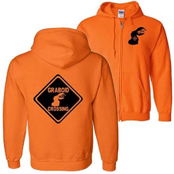 Monster Hunter Jacket &#8211; Solid Color Orange Fleeced Zip Up Hoodie