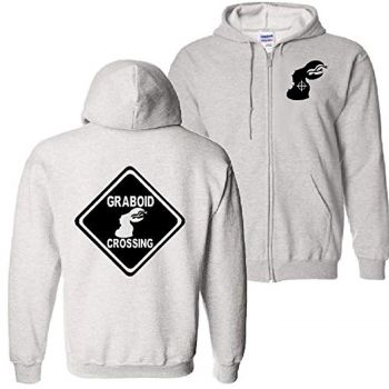 Monster Hunter Jacket &#8211; Solid Color White Fleeced Zip Up Hoodie