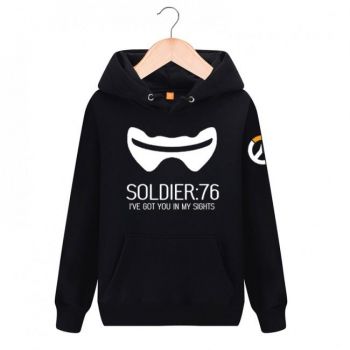 Overwatch Soldier 76 Hoodies &#8211; Pullover Black  Hoodie