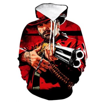 Red Dead Redemption 2 Hoodies &#8211; Game 3D Print Hooded Sweatshirt