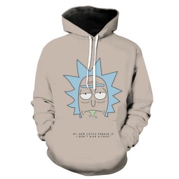 Rick and Morty Rick Face Hoodie &#8211; Rick and Morty Apparel