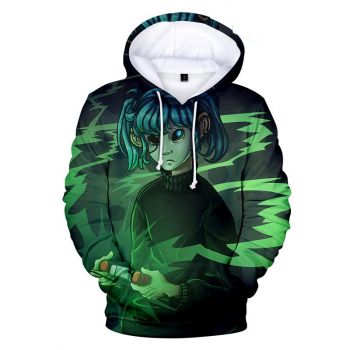 Sally Face Hoodies &#8211; Sally Face Series Game Character Sally Face Green Hoodie