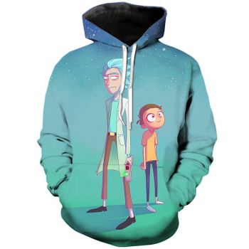 Smooth and starry | Rick and Morty 3D Printed Unisex Hoodies