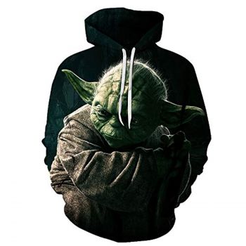 Star Wars Hoodies &#8211; Yoda 3D Print Hooded Jumper with Pocket