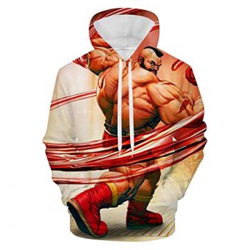 Street Fighter Hoodie &#8211; Zangief 3D Print Pullover with Pockets