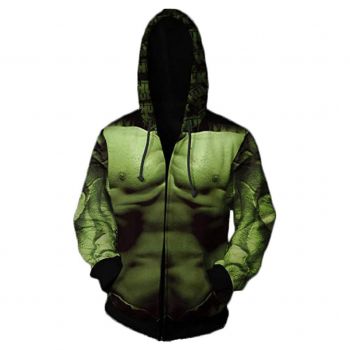 Superhero Green Hulk Fashion Cosplay Hoodie Jacket Costume