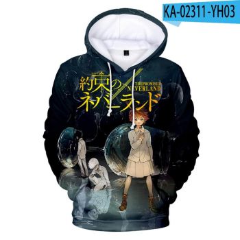 The Promised Neverland Hoodies &#8211; Anime Printed Hooded Pullover