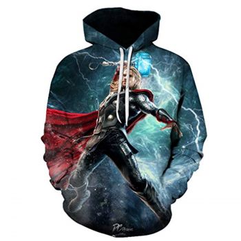 Thor Hoodies &#8211; 3D Print Long Sleeve Pullover Hooded Sweatshirt