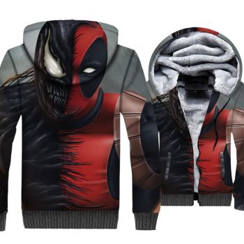 Venom Jackets &#8211; Venom Series Venom and Deadpool Super Cool 3D Fleece Jacket