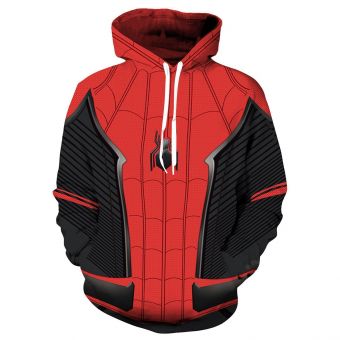 Cos Spider-Man 3D digital print hoodie couple loose jacket