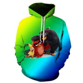 3D Printed The Angry Birds Hooded Sweatshirts Hoodies