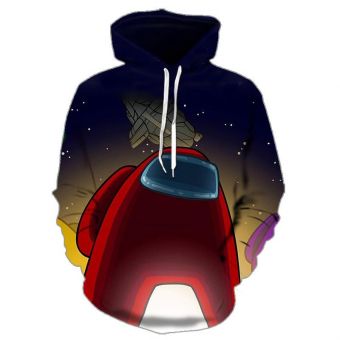 3D Printed Zipper Hoodie &#8211; Among Us Casual Pullover